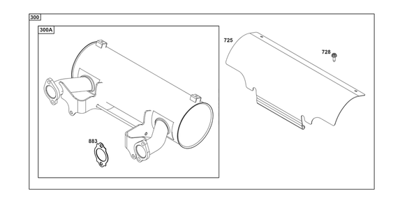 Part Location Diagram of 846283 Briggs and Stratton Muffler